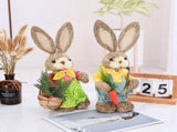 2pcs Easter Bunny Ornament Cute Rustic Rabbit Figurines Foam Decorative Bunny Home Decor 35cm V1294-YM0626-221228TW11