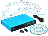 5.1 Channel USB External Sound Card with Optical Output, Surround Sound Adapter for PC, Laptop, and V1366-AZ2-W-16394