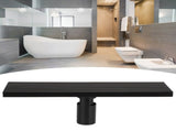 Linear Shower Floor Drain with Removable Cover 304 Stainless Steel Matte Black 30cm V1294-YM0718-3112210005511