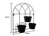 Black Arched 3 Pot Wall Planter 40x52cm V637-68117PLN