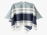 European and American minimalist cross-tie plaid cape cloak, acrylic warm versatile autumn winter V1232-ZSPJ004