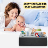 Wooden Couch Cup Holder Tray with Soft Silicone & Rotatable Phone Holder for Storaging Drinks & V178-36125