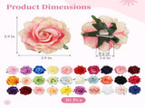 30PCS Flower Hair Clips, Artificial Rose Flower Hair Accessories, Multicolor Fabric Blooms with V1369-AZ3-W-08678