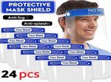 24x Safety Full Face Shield Clear Glasses Anti-Fog Eye Protector Shop Dental V563-FS-1_24PCS