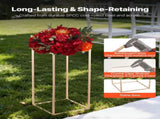 Wedding Flower Stand, 10PCS 60cm Column Flower Stand, Floral Stands with Acrylic Laminate, Gold V952-HLHJLFT10J60VMTKM001V0