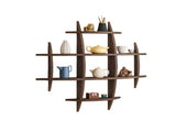 90x90cm Solid Wood Wall Mounted Display Shelf Antique Style Decor V63-954491
