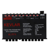 7-Band Graphic Equalizer Car Audio Graphic Equalizer, Low Pass 7-Band Graphic EQ for Stereo System V1366-AZ2-W-19075