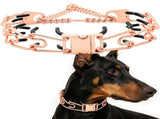 Premium Quick-Release Dog Training Chain Collar with Stimulation Nodes Durable Stainless Steel V1341-ZY-5A2NJR82-L-BLACK