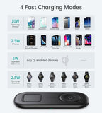 Choetech T570-S 2-in-1 Wireless Charger, 10W Max Wireless Charging Pad with Adapter for Galaxy Watch V28-ELECHOT570S