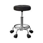 Artiss Salon Stool Round Swivel Chairs SALON-B-D-RD-NEW-BK