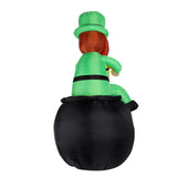 Luminous Gas Model St Patrick Day Inflatable Decoration Sitting Leprechaun for Indoor Outdoor V1294-YM0901-3115230150613
