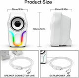 Wired Mini Gaming Speakers with 3.5mm, Portable Computer Mini Speakers for Music V201-W11170701