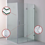 1200 x 900mm Frameless 10mm Glass Shower Screen By Della Francesca V63-830321