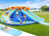 AirMyFun Kids Inflatable Pool Water Double Slide Park Jumping Castle 465X390CM IOT-B-83049-MC
