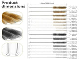 16Pcs Brass Wire Tube Brush Reach Hard to Reach Corner Wire Tube Brush for Deep Pipe Auto Part V1366-AZ2-W-15037