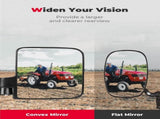Tractor Magnetic Side Mirrors, 114 Lbs Magnet Rear View Mirror for Tractors, Forklifts, Lawn Movers, V1258-DP02-WO-221