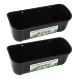 2PCS Hanging Poultry Feeder Plastic Livestock Feeding Trough for Chicken Geese Sheep Deer Dog Black V1294-YM0901-3111250052411