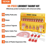 Electrical Lockout Tagout Kit, 60 PCS Safety Lockout Tagout Station Includes Padlocks, Hasps, Tags, V952-AQSJTZ60JDGB62SHMV0