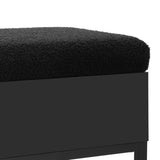 Artiss Storage Ottoman Blanket Box 110cm Boucle Shelf OTM-RTA-01-SHF-BK