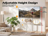 Artiss Mobile TV Floor Stand 40-75" Bracket Universal Adjustable Shelves Wheels TV-MOUN-4075-WH
