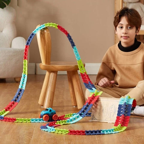 Changeable Track In The Dark Track with LED Light-Up Race Car Flexible Track Toy 138 V255-TRACK-138