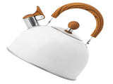 Whistle Kettle Stovetop Stainless Steel Foldable Handle Kitchen Supplies 2.5L White V1294-YM0512-3118220265711