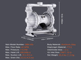 Air Operated Double Diaphragm Pump, 44GPM, Max 115PSI Air Waste Oil Pneumatic Transfer Pump with 2 V952-QDSQGMBLHJ15NT76JV0