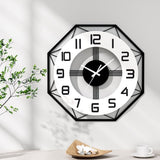 Artiss 60CM Wall Clock Octagon WC-60-BK-WH