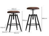 Levede 2x Industrial Bar Stools Kitchen BR1013