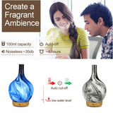 Essential Oil Aroma Diffuser - 100ml Glass Marble Aromatherapy Mist Humidifier V238-SUPDZ-32977627578448