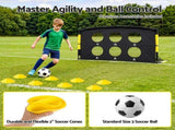 Everfit Pop Up Soccer Goals 2 Piece Set Target Net Kids Indoor Outdoor SN-B-PUP-21TT-YE