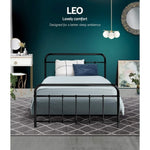 Artiss Bed Frame Metal Frames LEO - King Single MBED-C-LEO-KS-BK