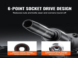 1/2" Drive Deep Impact Socket Set, 34pcs Socket Set Metric 6 Point Cr-MO Alloy Steel for V952-CJTTZ12CRMO3448AJV0
