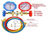 3 Way AC Diagnostic Manifold Gauge Set Metal, Photo Color, 1.9 V1366-AZ2-W-16245