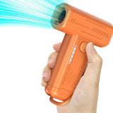 2-in-1 Electric Air Duster 130000 RPM Mini Blower with LED Light for Camping Home Car Orange V1263-JX-7126-2