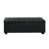 Artiss Storage Ottoman Blanket Box 97cm Linen Charcoal OTM-L2-LINEN-CHA