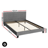 Artiss Bed Frame Queen Size Grey NEO BFRAME-E-NEO-Q-GY-AB