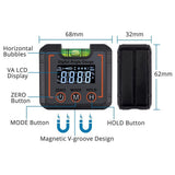Digital Angle Finder Magnetic & Level Bubble Vial 4 X 90&degAngle Inclinometer, Mini Level Bevel V1192-AZ-W-14470