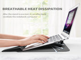 Grey 3-in-1 Laptop Sleeve with Built-In Stand & Wrist Rest Waterproof PU Protective Case for 15/16 V888-ELOSUNG43917