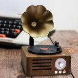 Vintage Gramophone Bluetooth Speaker - Retro Wireless Music Player with Classic Design V888-ELOSUNG33148
