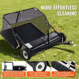 Tow-Behind Lawn Sweeper 132cm Leaf Yard Collector 26 cu.ft. Adjustable V952-TCSCPQSQHS26FYZTRV0