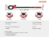 Ratchet Pipe Threader Kit, 1/2" NPT, 3/4" NPT, 1" NPT Manual Ratcheting Pipe Threader, Portable Pipe V952-SDGLWQJ312341FZW2V0