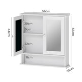Levede Bathroom Mirror Cabinet Storage Cupboard Shelf BATH1010-WH-AU
