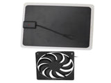 10W Solar Panel Fan Kit Lightweight Solar Charger Panel Fan for Greenhouse Pet House Tree House V1294-YM0715-3114220049011