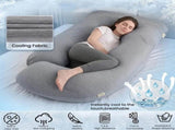 CARLA HOME U Shaped Pregnancy Pillow for Full Body Support Grey - Polyester - Full Body Pillow V178-36502