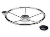 13.5" Boat Stainless Steel Steering Wheel - 5 Spoke with Knob For 3/4" Shaft V238-SUPDZ-40838175195216