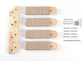 4-Tier Solid Wood Wall-Mounted Cat Climbing Ladder - Vertical Jumping Steps for Indoor Cats with V888-ELOSUNG45581