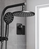 Cefito 9'' Rain Shower Head Set Handheld Round High Pressure Mixer Tap Black SHOWER-A1-RO-9-BK-MIXER