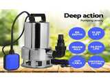 Giantz 1800W Max. Submersible Dirty Water Pump Bore Tank Well Steel Automatic Clean PUMP-SUBM-1800