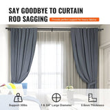 VEVOR Double Rod Curtain Rods, 72-144 inches Adjustable Length, Black Double Curtain Rods V952-CLG72144INCHK73QDV0